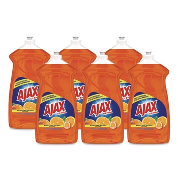 Ajax 149860 52 oz Bottle Antibacterial Liquid Dish Detergent - Orange (6/Carton)