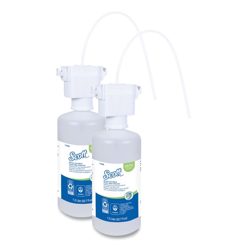 Soap Refills | Scott 11285 1500 mL Refill Essential Green Certified Fragrance-Free Foam Skin Cleanser (2/Carton) image number 0