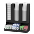 Condiment Organizers | Mind Reader UPRIGHT6BLK 11.5 in. x 6.5 in. x 15 in. 6-Section Flume Upright Coffee Condiment/Cup Organizer - Black image number 3