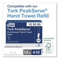 Towel Dispensers | Tork 552530 PeakServe Continuous 14.44 x 3.97 x 19.3 Hand Towel Dispenser - White image number 2