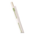 Straws/Stems/Sticks | Eco-Products EP-STP76-WHT 7.75 in. 6 millimeter Diameter Jumbo Wrapped Paper Straw - White (3000/Carton) image number 1