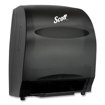 Scott 48860 12.7 in. x 9.57 in. x 15.76 in. Essential Electronic Hard Roll Towel Dispenser - Black (1/Carton)