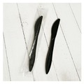 Disposable Knives | Boardwalk BWKKNIFEBLPPIW Mediumweight Wrapped Polypropylene Plastic Knife Cutlery - Black (1000/Carton) image number 3
