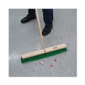 Handles & Braces | Boardwalk BWK122 0.94 in. x 60 in. Threaded End Lacquered Wood Broom Handle - Natural image number 5