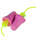 Ear Protection | 3M P2001 No-Touch 29 dB NRR Corded Push-to-Fit Single-Use Earplugs - Purple/Yellow (100/Box) image number 2