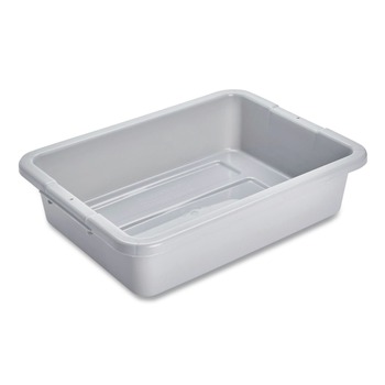 JANITORIAL BOXES AND BINS | Rubbermaid Commercial FG334900GRAY 20 in. x 15 in. x 5 in. Bus/Utility Tote - Gray