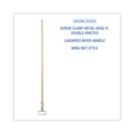 Mop Handles | Boardwalk BWK609 60 in. Wood Spring Grip Metal Head Mop Handle for Most Mop Heads - Natural image number 4