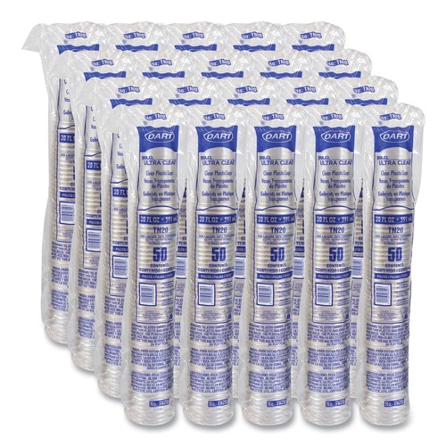 Cups | Dart TN20 Ultra Clear 20 oz. PET Cold Cups (20/Carton) image number 0