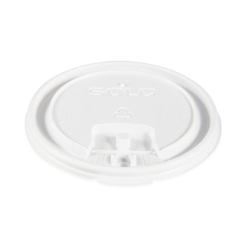 SOLO LB3161-00007 Lift Back and Lock Tab Lids for 10 oz. - 24 oz. Paper Cups - White (1000/Carton)