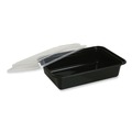 Food Containers & Lids | GEN FCPP-BC-38RECT 8.81 in. x 6.02 in. x 2.48 in. 38 oz. Plastic Microwavable Food Container with Lid - Rectangular Black/Clear (150/Carton) image number 1