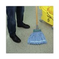 Mop Heads | Boardwalk BWKMWTMB Microfiber Looped-End Wet Mop Head - Medium, Blue image number 2