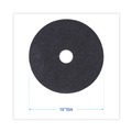 Floor Pads-Stripping | Boardwalk BWK4018BLA 18 in. Diameter Stripping Floor Pads - Black (5/Carton) image number 2