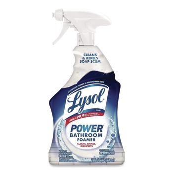 LYSOL Brand 19200-02699 32 oz. Spray Bottle Liquid Disinfectant Power Bathroom Foamer - Atlantic Fresh