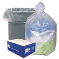 High-Density Trash Bags | Ultra Plus 1507252 60 Gallon 14 microns 38 in. x 60 in. Can Liners - Natural (200/Carton) image number 0
