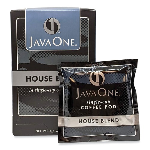 Coffee - Caffeinated | Java One 39840306141 Single Cup Coffee Pods - House Blend (14/Box) image number 0