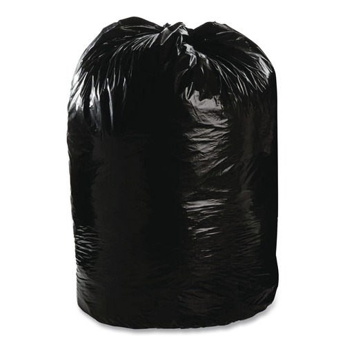 Low-Density Trash Bags | Stout by Envision T5051B15 50 in. x 51 in. 65-Gallon 1.5 mil. Total Recycled Content Plastic Trash Bags - Black/Brown (100/Carton) image number 0