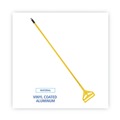 Mop Handles | Boardwalk BWK620 60 in. Quick Change Side-Latch Plastic Mop Head Aluminum Handle - Yellow image number 6