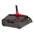 Dust Pans | Nexstep Commercial Products 96208 MaxiPlus 13.5 in. x 36 in. Plastic Lobby Dustpan - Black/Red image number 1