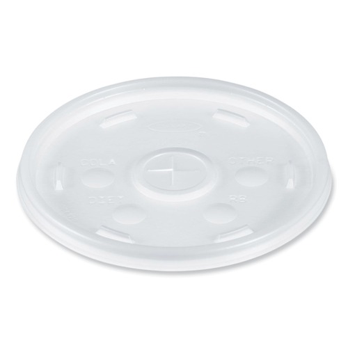 Cup Lids | Dart 20SL Plastic Cold Cup Lids Fits 8 oz. to 32 oz. Cups/Containers - Translucent (100/Sleeve, 10 Sleeves/Carton) image number 0
