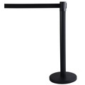 Barriers | Tatco 16600 14 in. x 35 in. x 9 ft 6 in. Assorted Materials Economy Crowd Control - Black (2/Carton) image number 1
