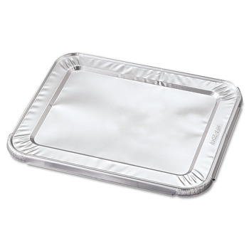 PRODUCTS | Handi-Foil 204930 12.27 in. x 10.44 in. 30 Gauge Steam Pan Foil Lids Fits Half-Size Pan (100/Carton)