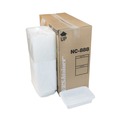 Food Containers & Lids | Pactiv Corp. NC888 Newspring VERSAtainer 8.8 x 6 x 2.5 Base/Lid Combo Microwavable Containers - White/Clear (150/Carton) image number 1