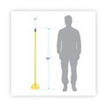 Mop Handles | Boardwalk BWK620 60 in. Quick Change Side-Latch Plastic Mop Head Aluminum Handle - Yellow image number 5