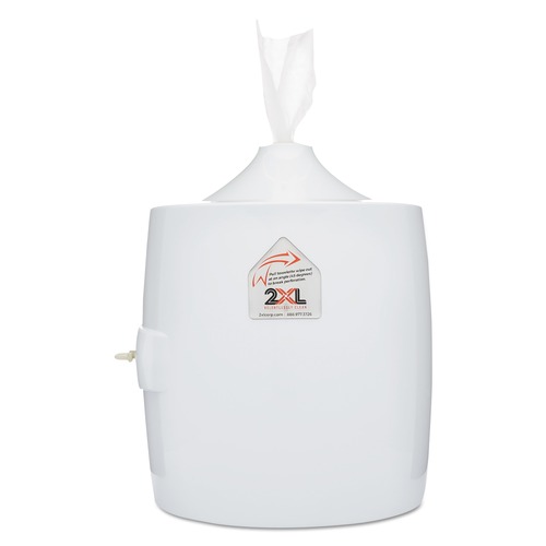 Towel Dispensers | 2XL TXL L82 11 x 11 x 13 Contemporary Wall Mount Wipe Dispenser - White image number 0