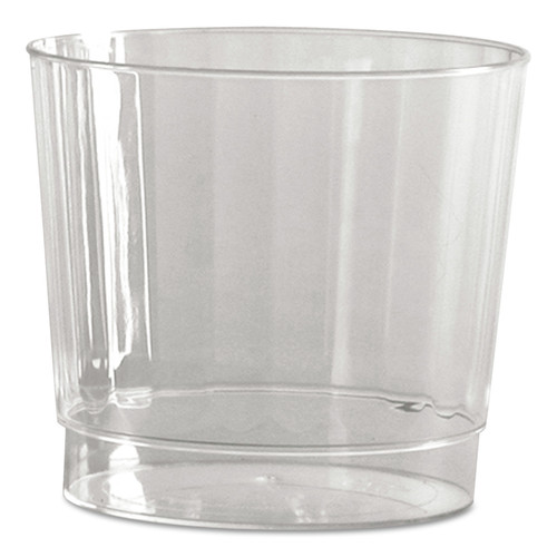 Cups | WNA WNA CCR9240 9 oz. Rocks Fluted Squat Classic Crystal Plastic Tumblers - Clear (20/Pack, 12 Packs/Carton) image number 0