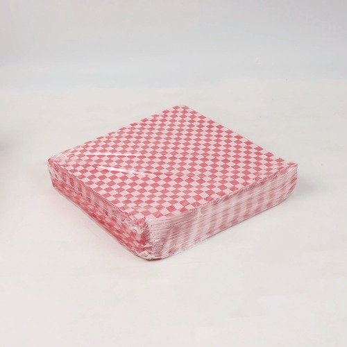 Paper Wraps | Paterson WG01008 12 in. x 12 in. Grease-Resistant Food Wrap - Red Check (5000/Carton) image number 0