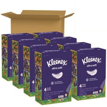 Kleenex 54316 Ultra Soft 3-Ply Facial Tissue - White (8/Carton)