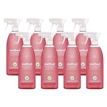 ALL PURPOSE CLEANERS AND DEGREASERS | Method 377540 28 oz All Surface Cleaner Spray Bottle - Pink Grapefruit (8/Carton)