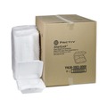 Food Containers & Lids | Pactiv Corp. YHLW10030000 SmartLock 9.5 in. x 10.5 in. x 3.25 in. 3-Compartment Hinged Foam Containers - X-Large, White (250/Carton) image number 2
