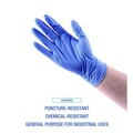 Food Service Disposable & Single Use Gloves | Boardwalk 380LCTA 380 Series 4 mil Thick 9.5 in. Long Powder-Free Disposable General-Purpose Nitrile Gloves - Large, Blue (100/Box, 10 Boxes/Carton) image number 8