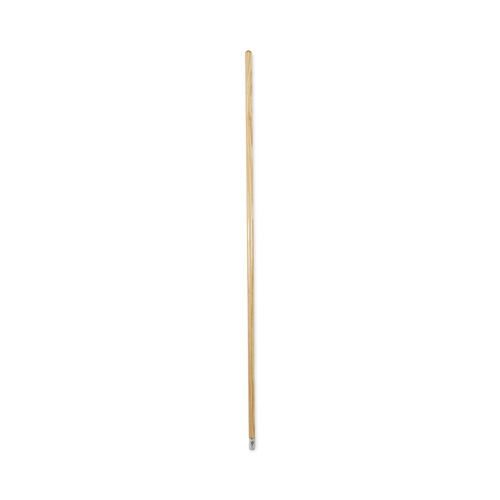 Handles & Braces | Boardwalk BWK834 1.13 in. Diameter x 60 in. Lacquered Wood Lie-Flat Screw-In Mop Handle - Natural image number 0