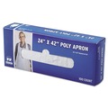 Aprons & Bibs | AmerCareRoyal DA2442 24 in. x 42 in. Poly Apron - One Size Fits All, White (1000/Carton) image number 0