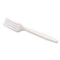 Perforated Roll & Hand Towels | AmerCareRoyal L1801W Plastic Fork Heavyweight CPLA Cutlery - White (1000/Carton) image number 1