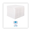 Cleaning Cloths & Wipes | Boardwalk BWK-V030QPW 12 in. x 13 in. DRC Wipers - White (90 Bag, 12 Bags/Carton) image number 4