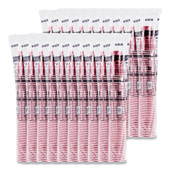 SOLO 316SI-0041 16 oz. Paper Hot Drink Cups in Bistro Design - Maroon (50/Pack)