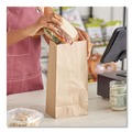 Grocery Bags | Ross & Wallace Paper Products 100310 7 in. x 4.38 in. x 13.75 in. #10 Size Grocery Paper Bags - Kraft (2000/Bundle) image number 2