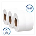 Toilet Tissues | Scott 07827 Essential 3.55 in. x 2000 ft. 2-Ply Septic Safe JRT Extra Long Bathroom Tissue - White (6 Rolls/Carton) image number 3