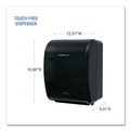 Towel Dispensers | Boardwalk BWK33GREEN 12.31 x 9.31 x 15.94 Xtra Electronic Hand Towel Dispenser - Black (1/Carton) image number 4