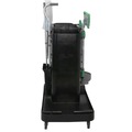 Carts | Unger UNGCRTZN ZoneCleanRx 23.5 in. x 25 in. x 25 in. 3 Shelves Plastic Janitorial Carts - Black image number 2