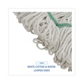 Mop Heads | Boardwalk BWK502WHNB Premium Standard Cotton/Rayon Fiber Mop Head - Medium, White (12/Carton) image number 6