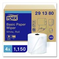 Perforated Roll & Hand Towels | Tork 291380 1-Ply 7.68 in. x 1150 ft. Paper Wiper Roll Towel - White (4/Carton) image number 8