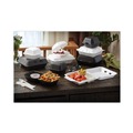 Food Containers & Lids | Pactiv Corp. YHLB08030000 SmartLock 8 in. x 8.5 in. x 3 in. Foam Hinged Lid 3-Compartment Container - Black (150/Carton) image number 3