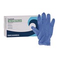 Food Service Disposable & Single Use Gloves | Boardwalk 380MCTA 380 Series 4 mil Thick 9.5 in. Long Powder-Free Disposable General-Purpose Nitrile Gloves - Medium, Blue (100/Box, 10 Boxes/Carton) image number 2