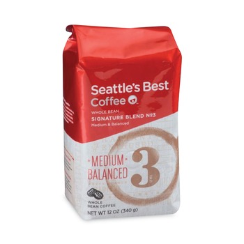 Seattle's Best 12407831 12 oz Bag Medium Roast Whole Bean Coffee - Port Side Blend (6/Carton)