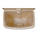 Indoor Waste Receptacles | Rubbermaid Commercial 1883552 Streamline 24-Gallon Resin Front Step Style Step-On Container - Beige image number 5