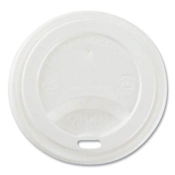 Karat C-KDL508W-PP 8 oz. Hot Cup Plastic Sipper Lids - White (1000/Carton)
